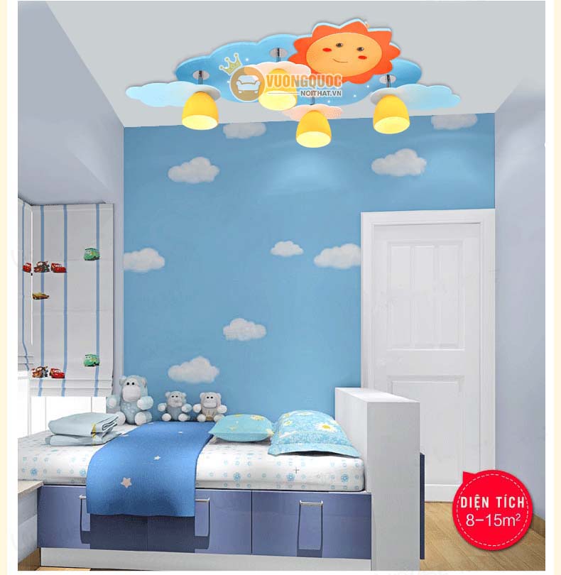 Đèn ốp trần cho bé hình mây trời UHS105-3